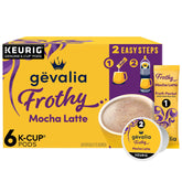 Gevalia caja frontal mocha latte muestra contenido y conveniencia