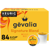 Gevalia caja frontal 84 cápsulas, presentación clara y conveniente