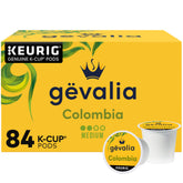 Gevalia caja frontal mostrando 84 cápsulas y conveniencia inmediata