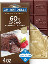 Ghirardelli imagen frontal del empaque mostrando barras y marca, confianza en calidad