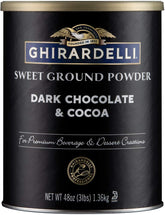 Ghirardelli frente del paquete mostrando marca y tamaño, facilita identificación rápida