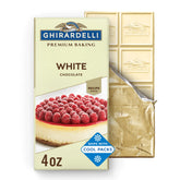 Ghirardelli empaque frontal con 12 barras blanco para repostería, conveniencia
