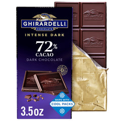GHIRARDELLI vista frontal del empaque mostrando el pack de 12, calidad y conveniencia