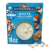 Ghirardelli pouch 16 oz en primer plano, empaque práctico y fresco