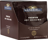 Ghirardelli frente del paquete mostrando sobres y beneficio conveniencia