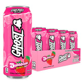 GHOST lata frontal Bubblicious Strawberry Splash mostrando diseño y sabor