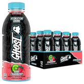 GHOST botella frontal del pack Kiwi Strawberry mostrando etiqueta clara y beneficio hidratante