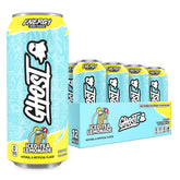 GHOST lata frontal Iced Tea Lemonade mostrando el diseño y beneficio refrescante