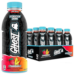 GHOST botella frontal pack 12 mostrando diseño y conveniencia