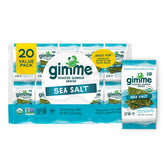 gimMe imagen frontal del empaque con 20 paquetes mostrando conveniencia para llevar