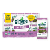 gimMe paquete frontal teriyaki muestra crujiente y conveniencia