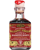 Giusti botella frente mostrando diseño y volumen para uso gourmet