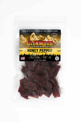 Glenwood Snacks bolsa frontal Honey Pepper mostrando tamaño y diseño práctico
