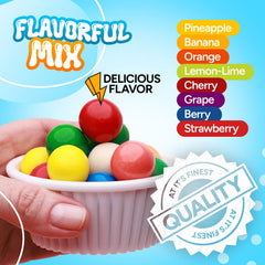 Global Gumball primer plano textura lisa y colores vibrantes que atraen