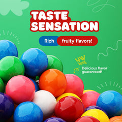 Global Gumball frascos en mesa de fiesta aportando colores llamativos