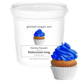 Global Sugar Art frasco frontal con glaseado azul listo para usar, práctico