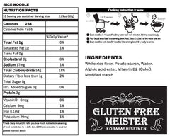 Gluten Free Meister fideos servidos en tazón con caldo y toppings, disfrute inmediato