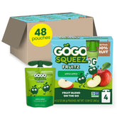 GoGo squeeZ frente del empaque mostrando el diseño y beneficio de transporte fácil