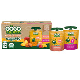 GoGo squeeZ frente pack de 12 mostrando bolsitas, conveniencia inmediata