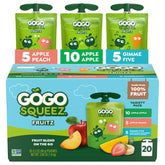 GoGo squeeZ frente del paquete mostrando 20 unidades y variedad