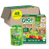 GoGo SqueeZ frente del paquete de 48 sobres práctico para meriendas