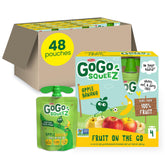 GoGo squeeZ vista frontal del paquete, práctico para llevar