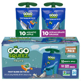 GoGo squeeZ pack frontal Underwater con ilustraciones marinas y beneficios prácticos