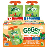 GoGo squeeZ pack frontal mostrando 24 bolsitas prácticas