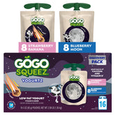 GoGo squeeZ pack frontal mostrando 16 pouchs y facilidad de transporte