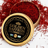 GOLDEN SAFFRON lata frontal mostrando el empaque y frescura