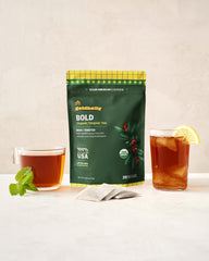 Goldholly taza humeante de yaupon, sabor tostado reconfortante