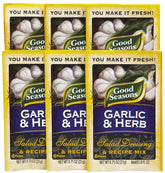Good Seasons empaque frontal muestra pack de seis y conveniencia