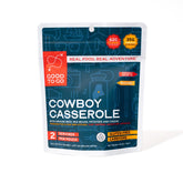 GOOD TO-GO paquete frontal del Cowboy Casserole mostrando diseño y beneficio de portable