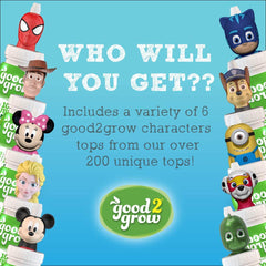 good2grow tapa personaje en detalle mostrando diseño antiderrame y seguridad