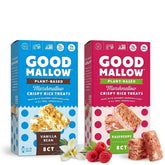 GoodMallow caja frontal de 8 unidades, snack vegano práctico y listo para llevar