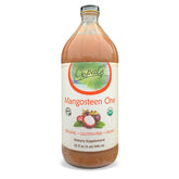 Gopal's botella frontal mostrando jugo de mangostán y vidrio protector