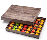 Gourmanity caja frontal mostrando 42 mazapanes listo para regalar