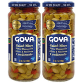 Goya frasco frontal mostrando aceitunas listos para usar y conveniencia