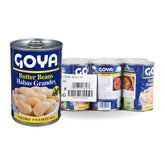 Goya Butter Beans frente de lata que muestra marca y presentación, ideal para despensa
