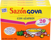 Goya frente del empaque mostrando pack de 3, facilita almacenamiento