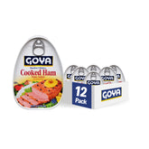 Goya jamón cocido vista frontal de la lata, conveniente para almacenamiento