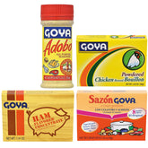 Goya kit sazonadores frente del empaque mostrando variedad y comodidad