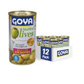 Goya lata frontal de manzanilla rellena de anchoa, listo para servir