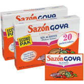 Goya empaque frontal mostrando el pack de 2 y beneficio de sabor consistente