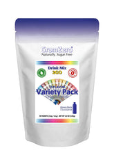 GramZero pack variedad frontal mostrando sobres y sabores, conveniencia inmediata
