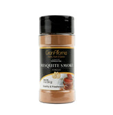 GranAroma envase frontal del polvo mesquite mostrando etiqueta clara y fácil uso