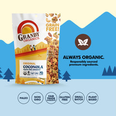GrandyOats Coconola en tazón con yogur para un desayuno balanceado