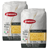 Granoro orzo frente del paquete mostrando marca y peso, confianza italiana