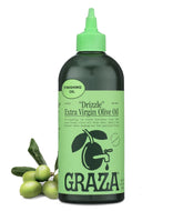 Botella Graza Drizzle vista frontal muestra diseño y dosificador, facilita aplicación precisa