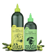 Graza pack frontal con botellas Sizzle y Drizzle, presenta versatilidad en cocina